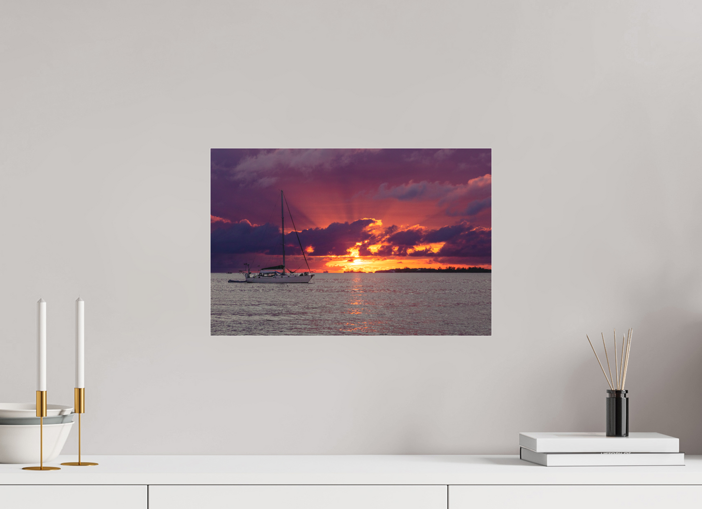 Sail the caribbean sunset