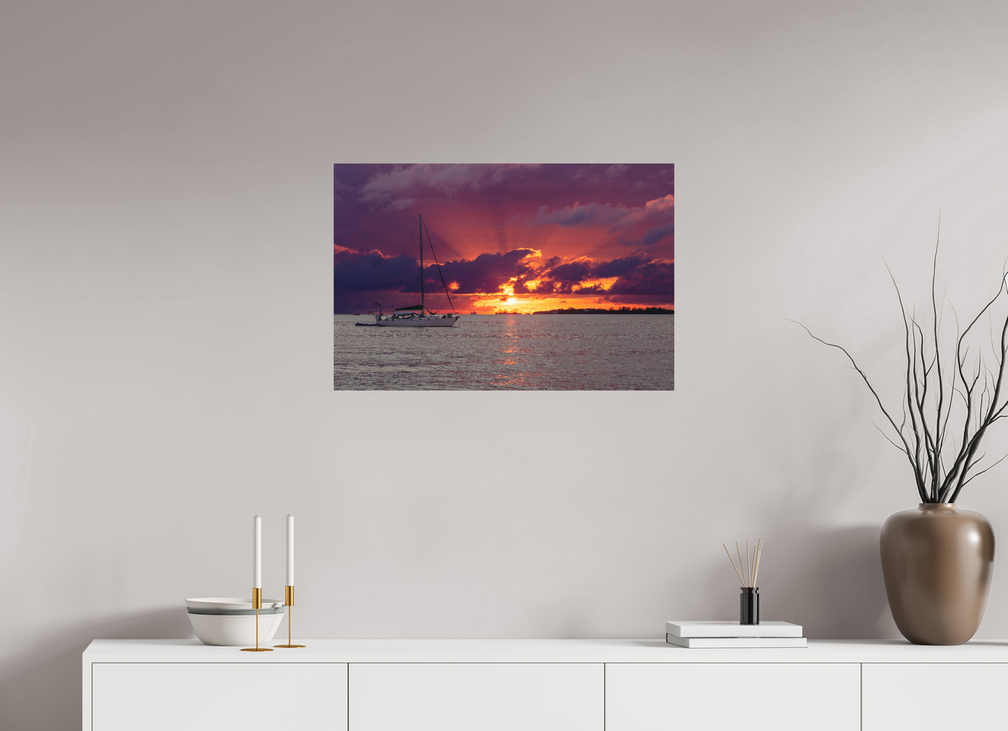 Sail the caribbean sunset