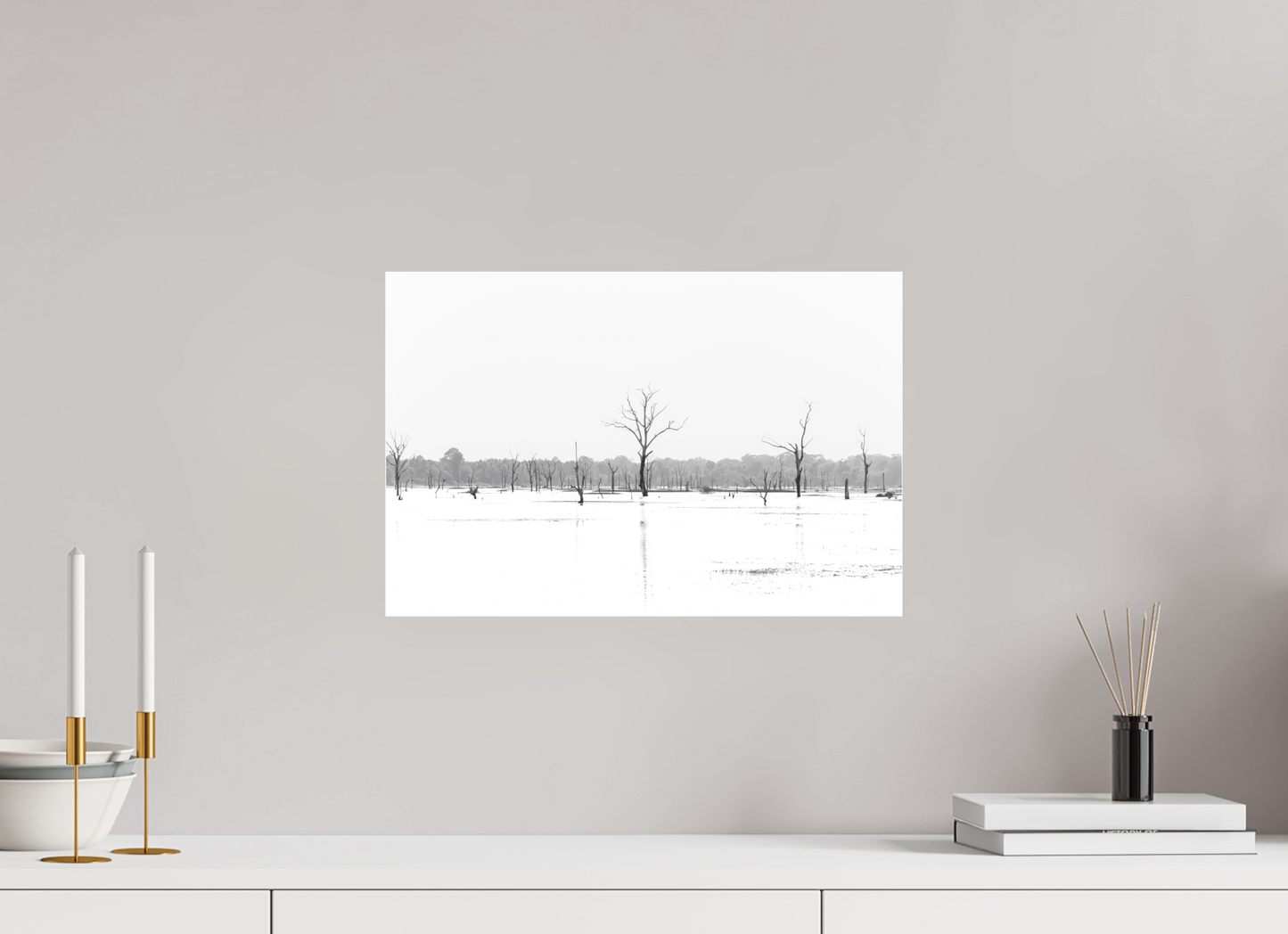 Siem Reap treeline - Black & White