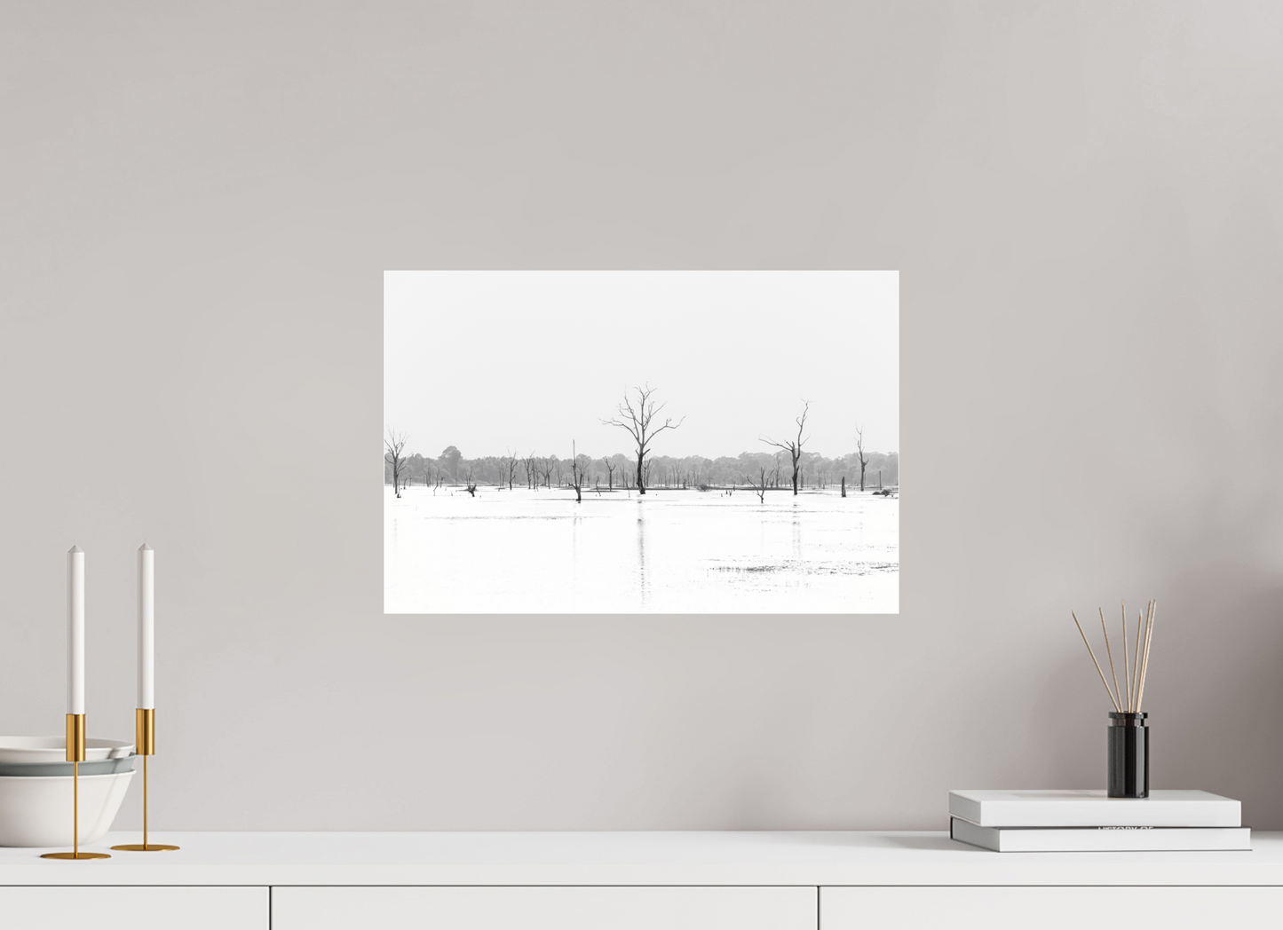 Siem Reap treeline - Black & White