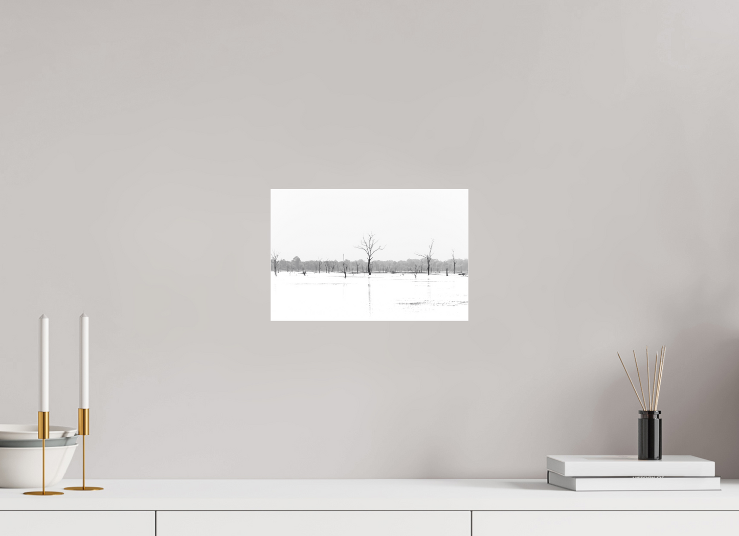 Siem Reap treeline - Black & White