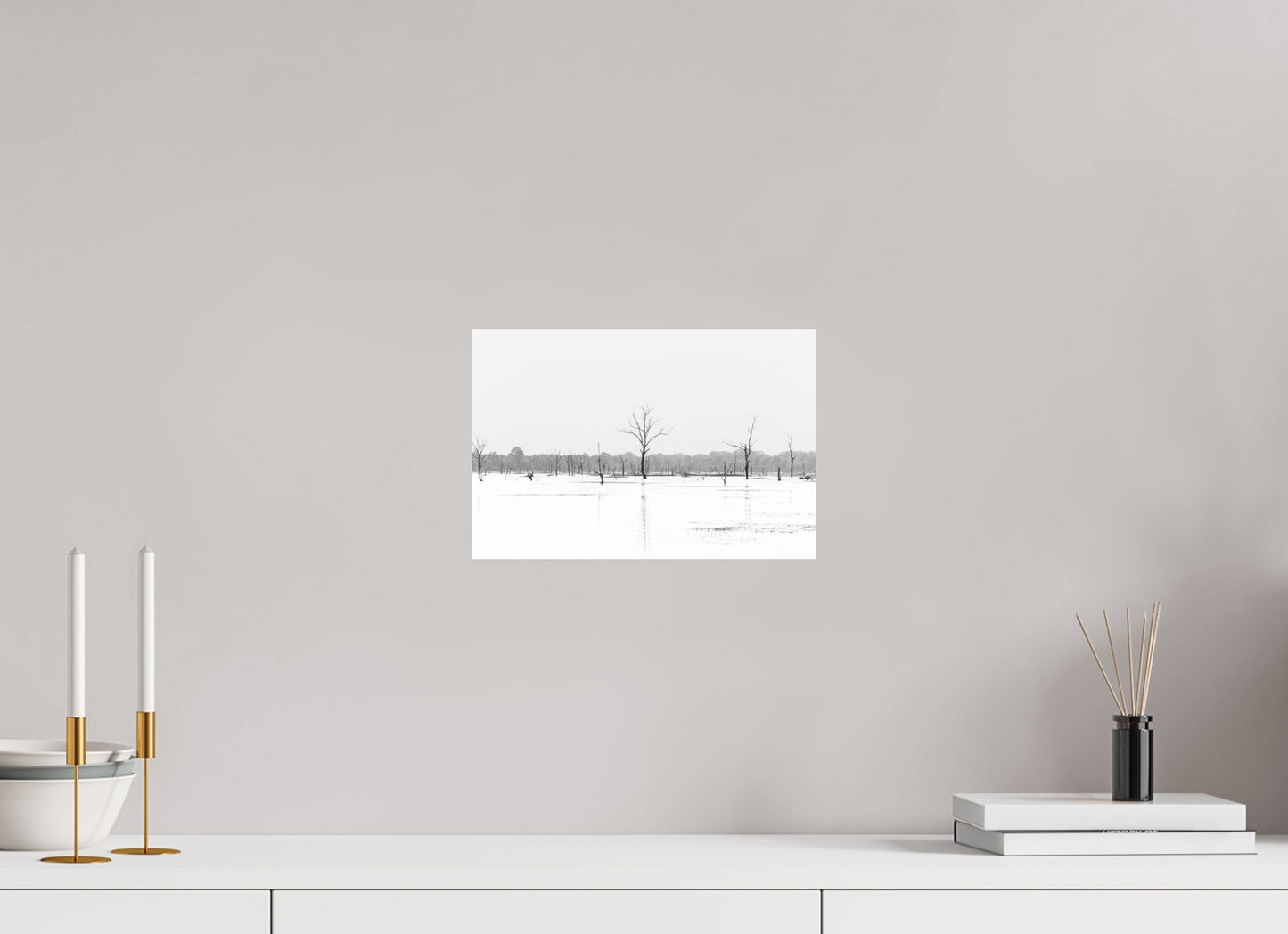 Siem Reap treeline - Black & White