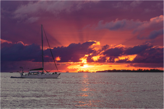 Sail the caribbean sunset